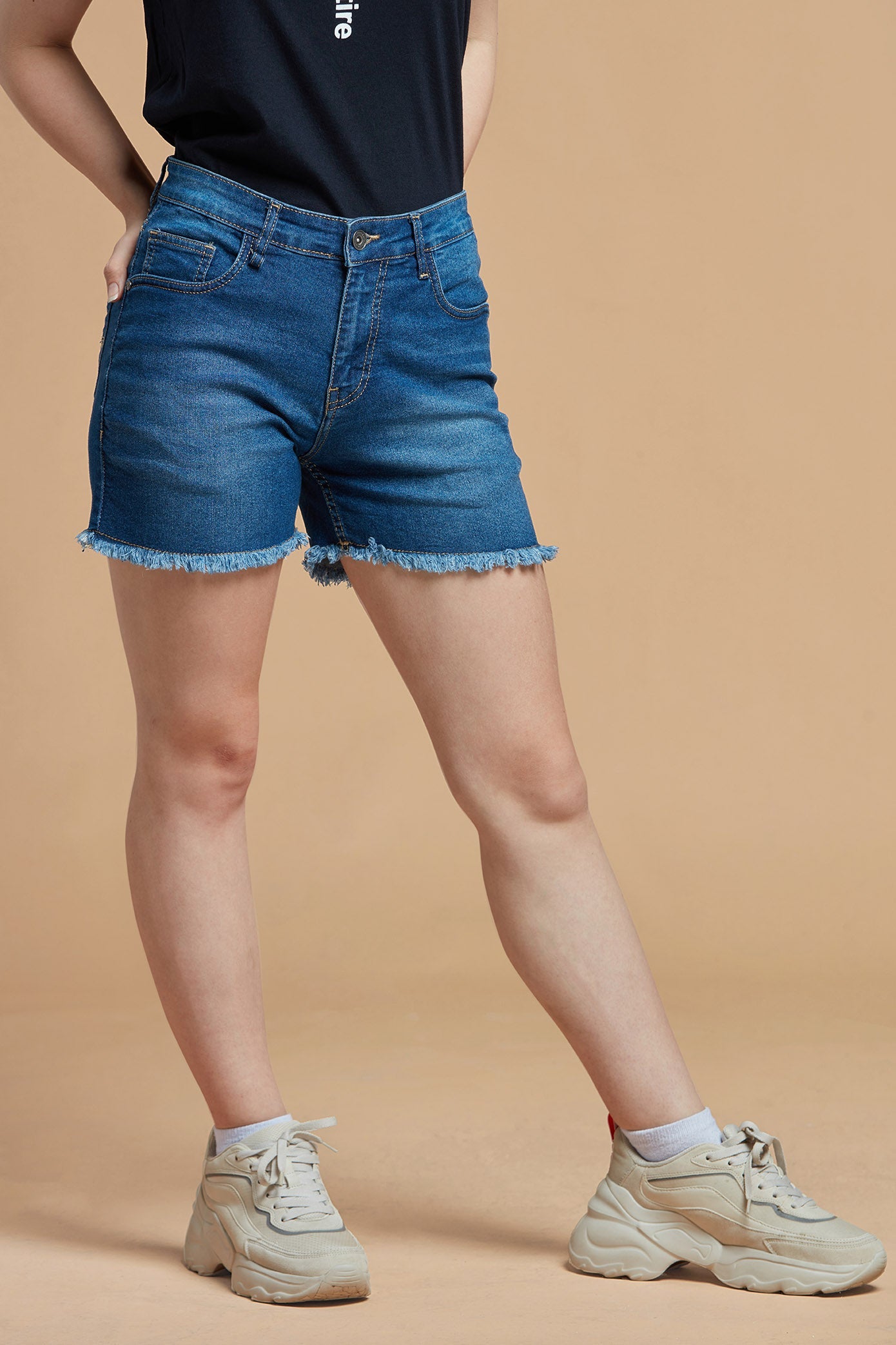 Women Denim Short Blue