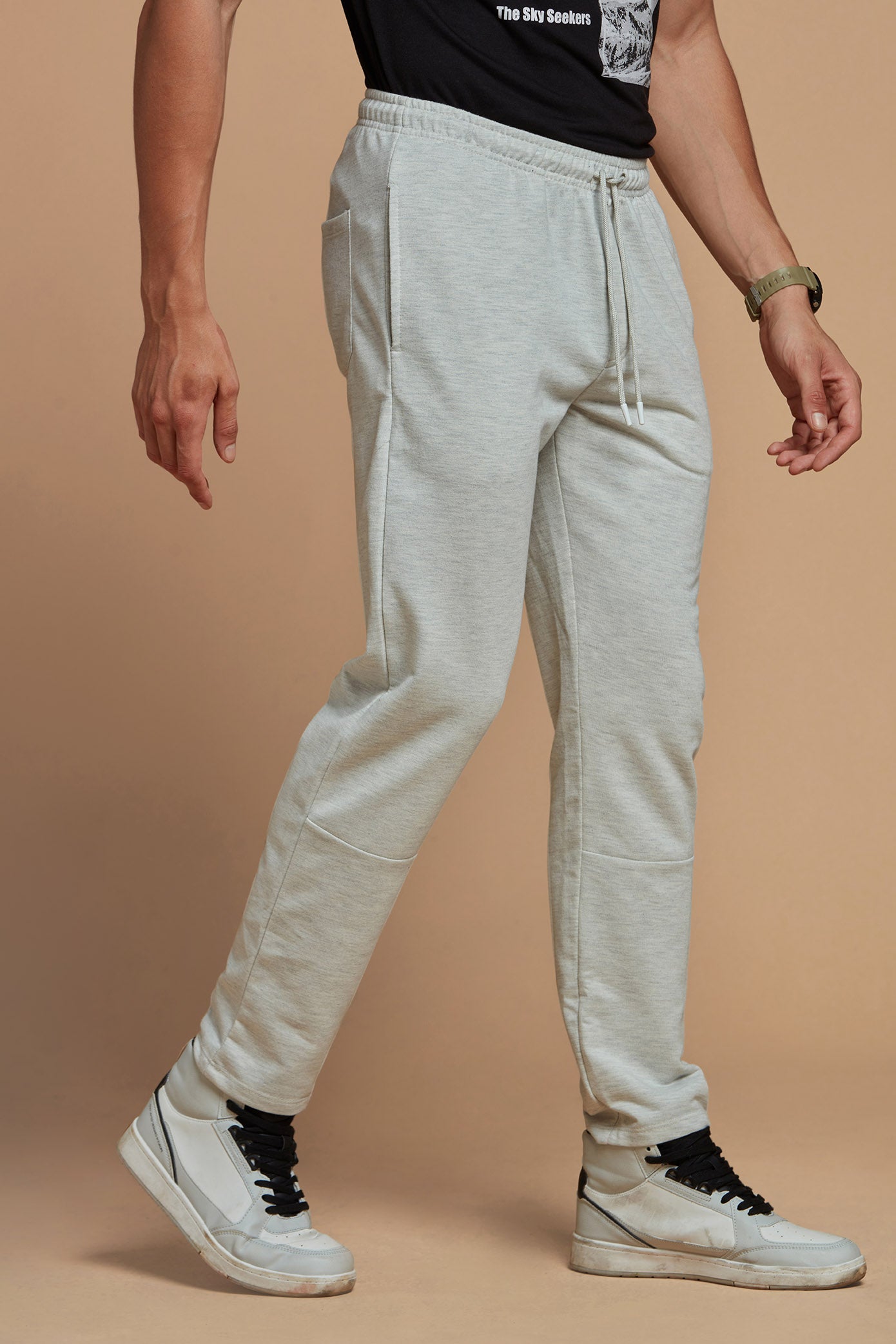 Buy Solid White Track Pants Joggers for Men – Metal Hawk