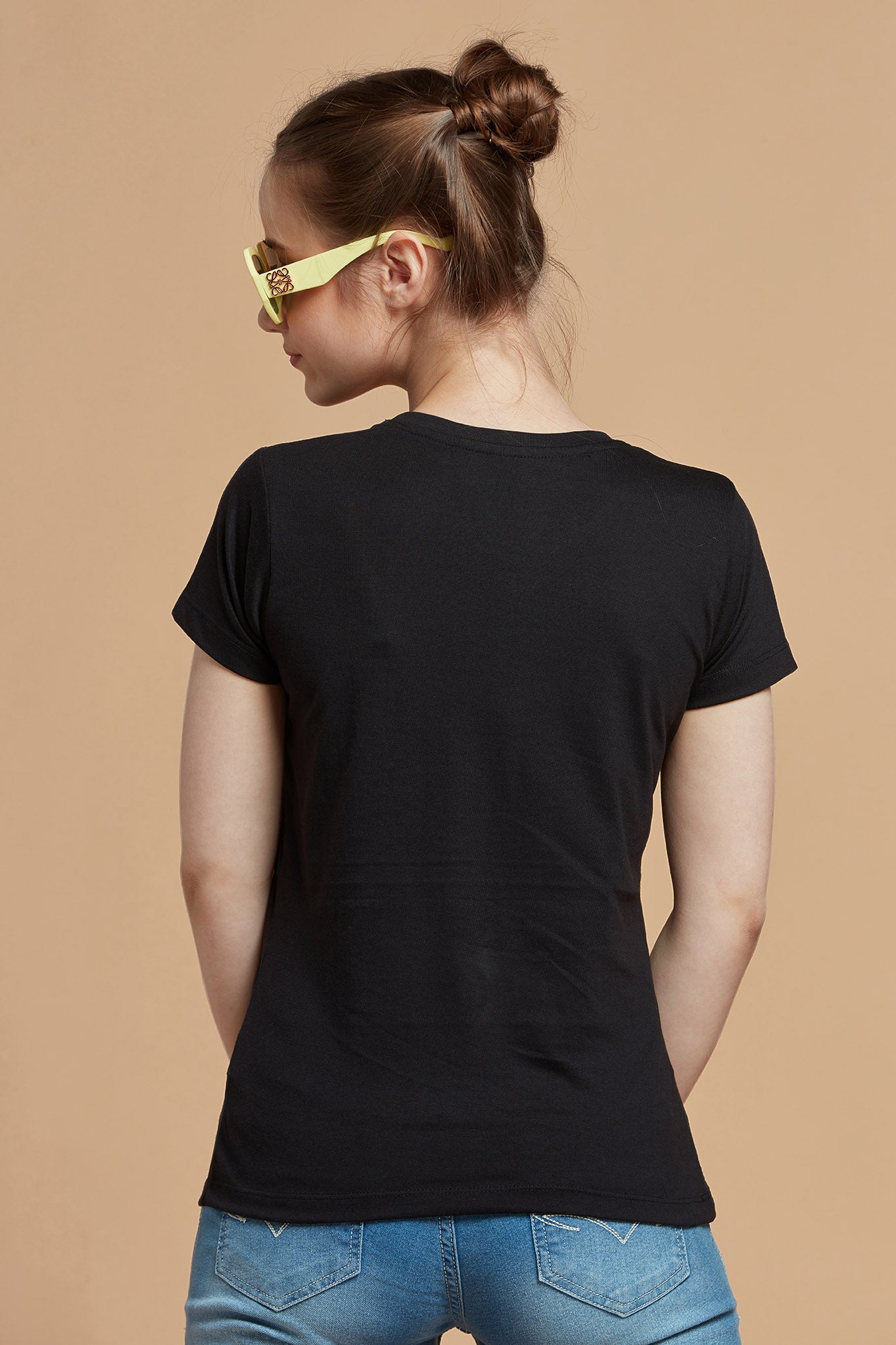 Black With Flower Print