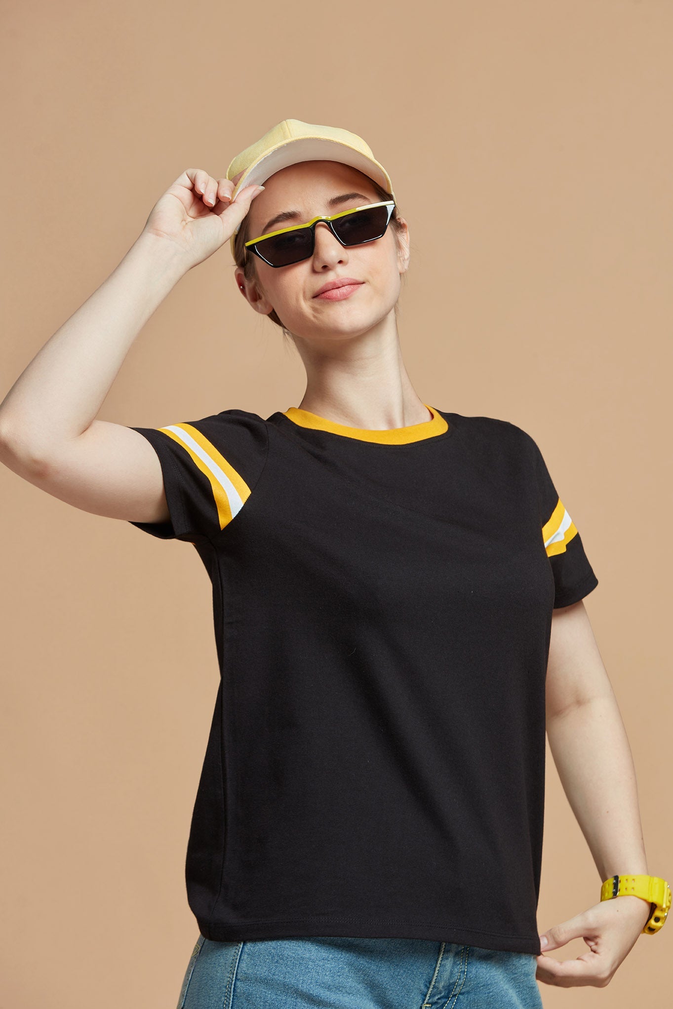 Black And Yellow Tee