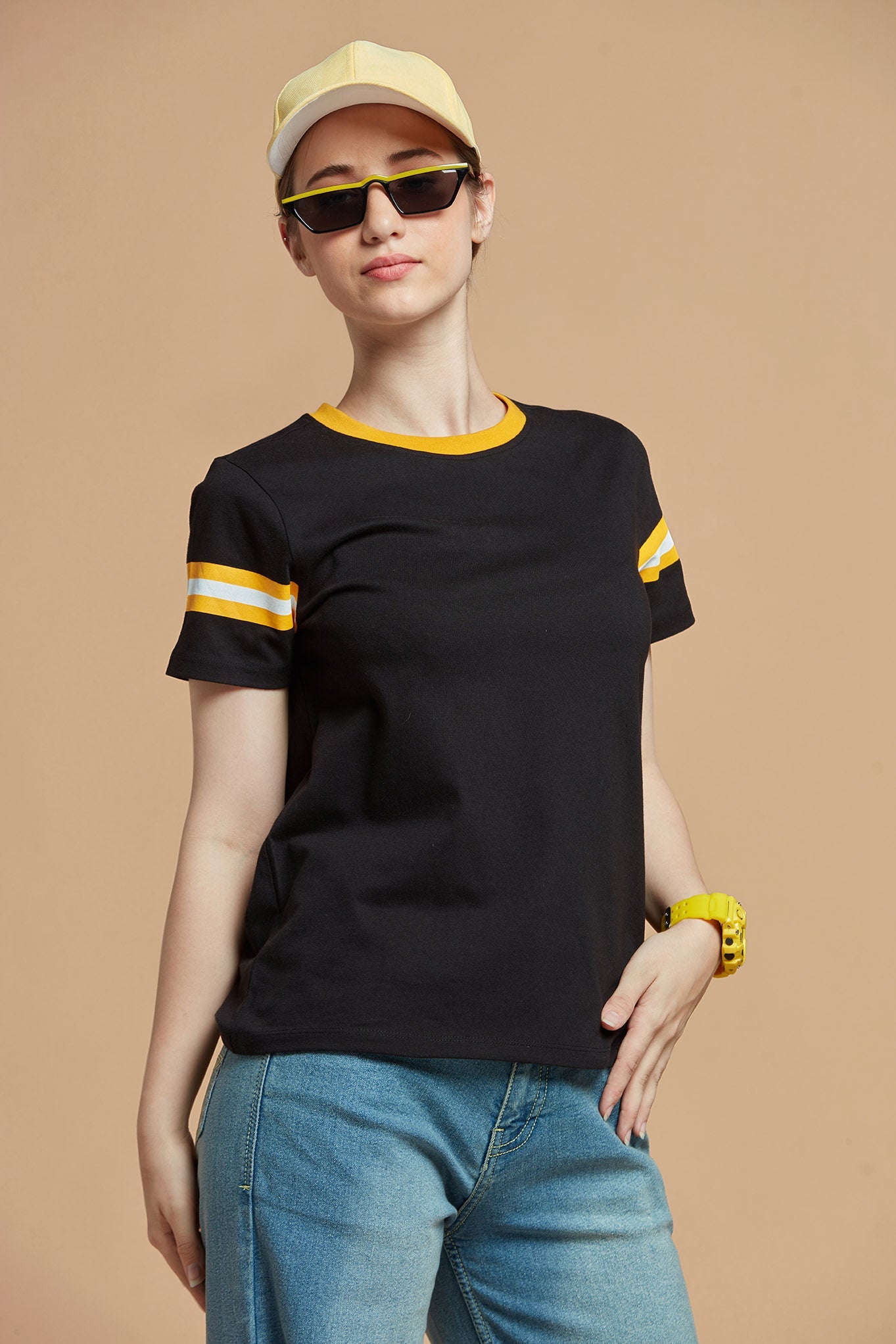 Black And Yellow Tee