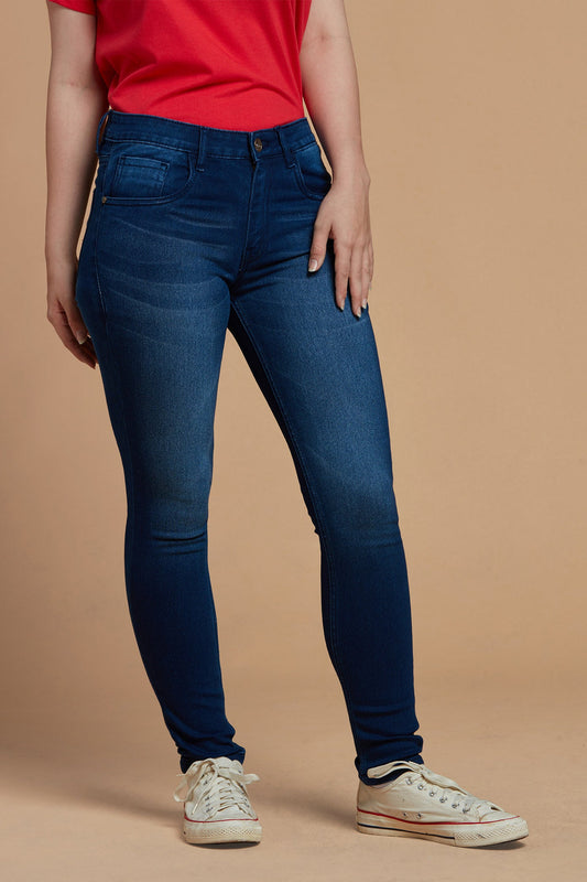 Women Denims Jeans Deep Blue With Skinny Fit