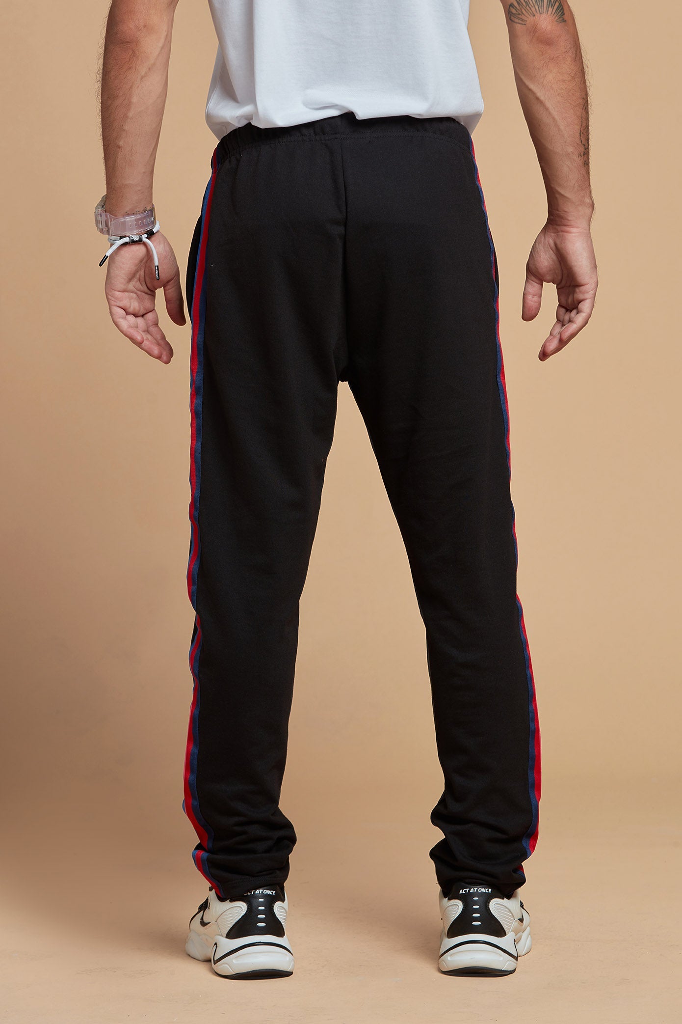 Solid Black Track Pants