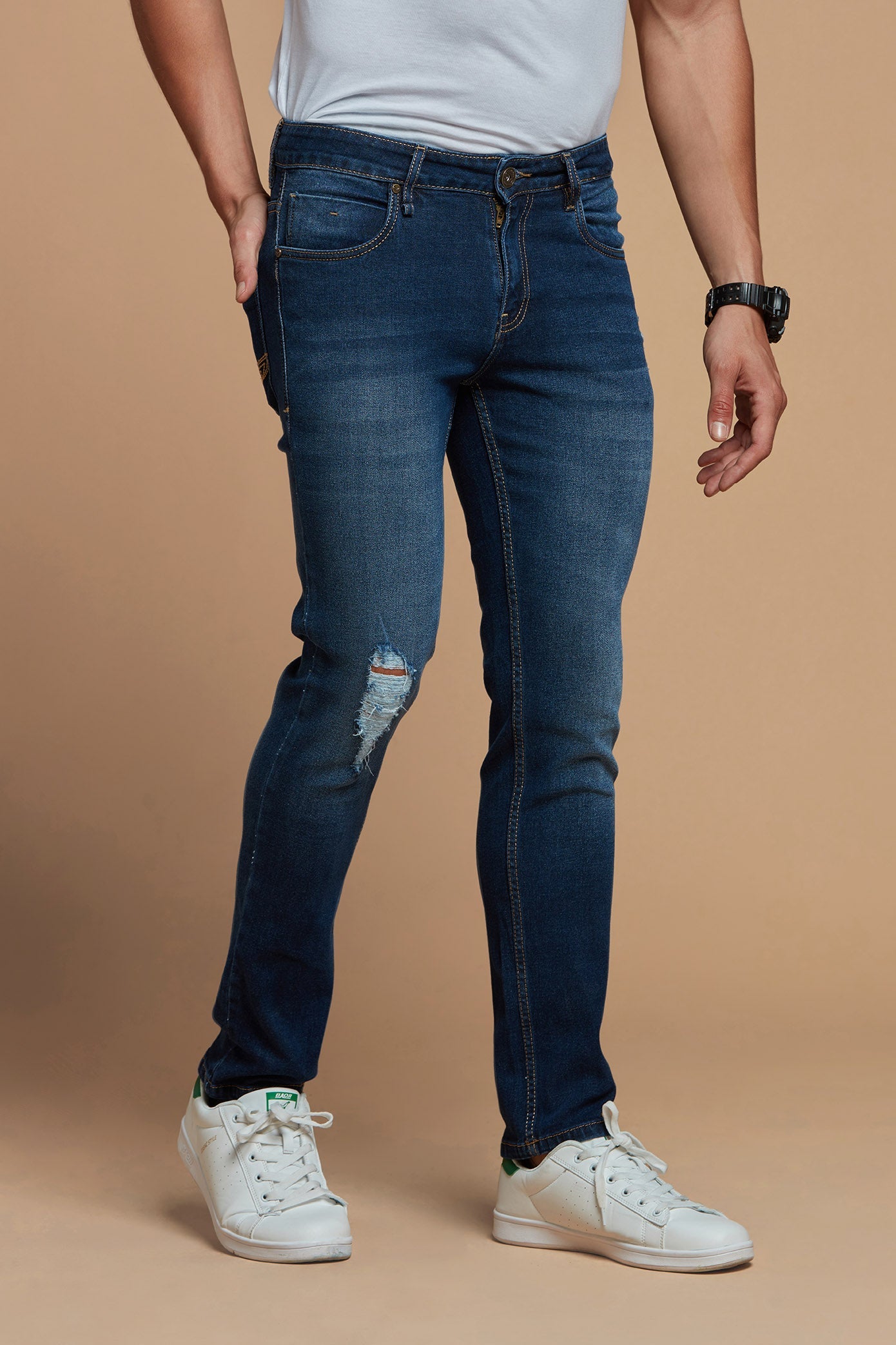 Deep Blue Denim Jeans for Men