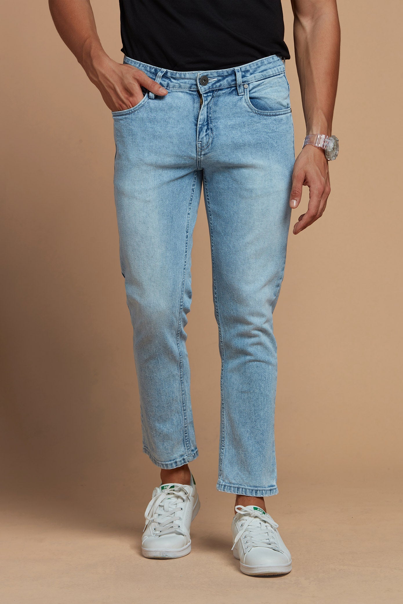 Light Blue Denim Jeans for Men