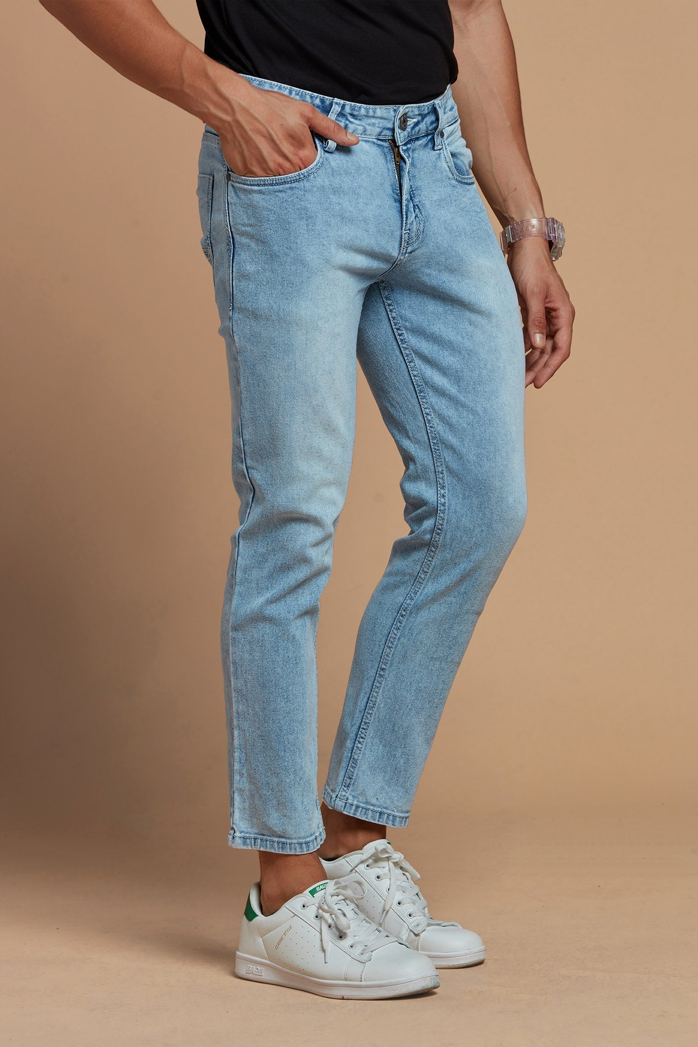 Men Light Blue Denim Jeans