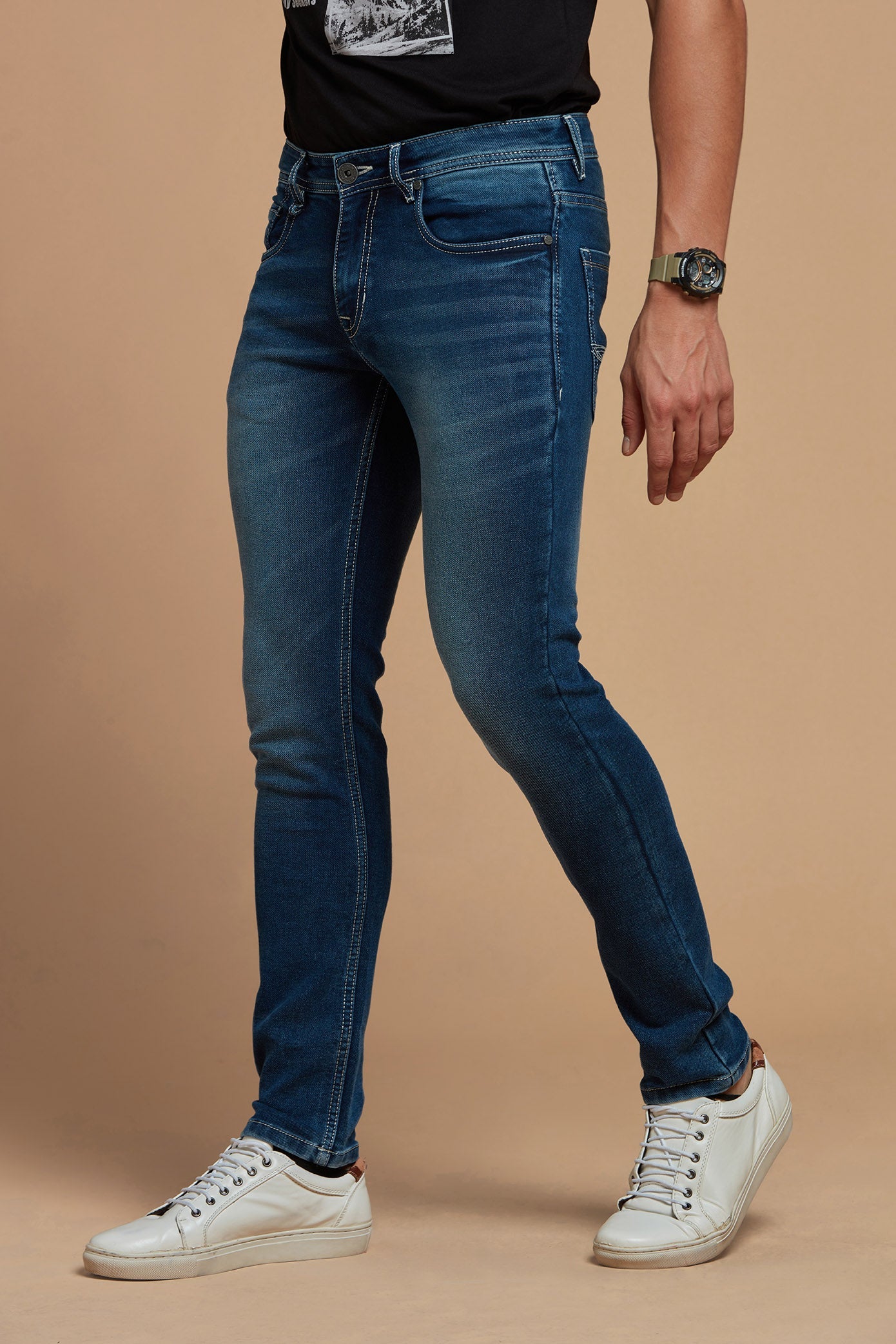 Denims Jeans Straight Fit Dark Blue Men