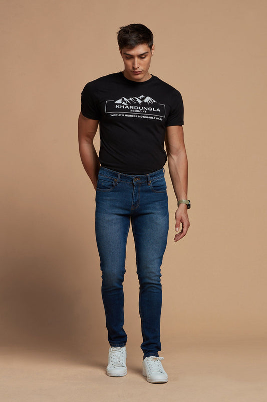 Men Denims Jeans Skinny Fit Dark Blue