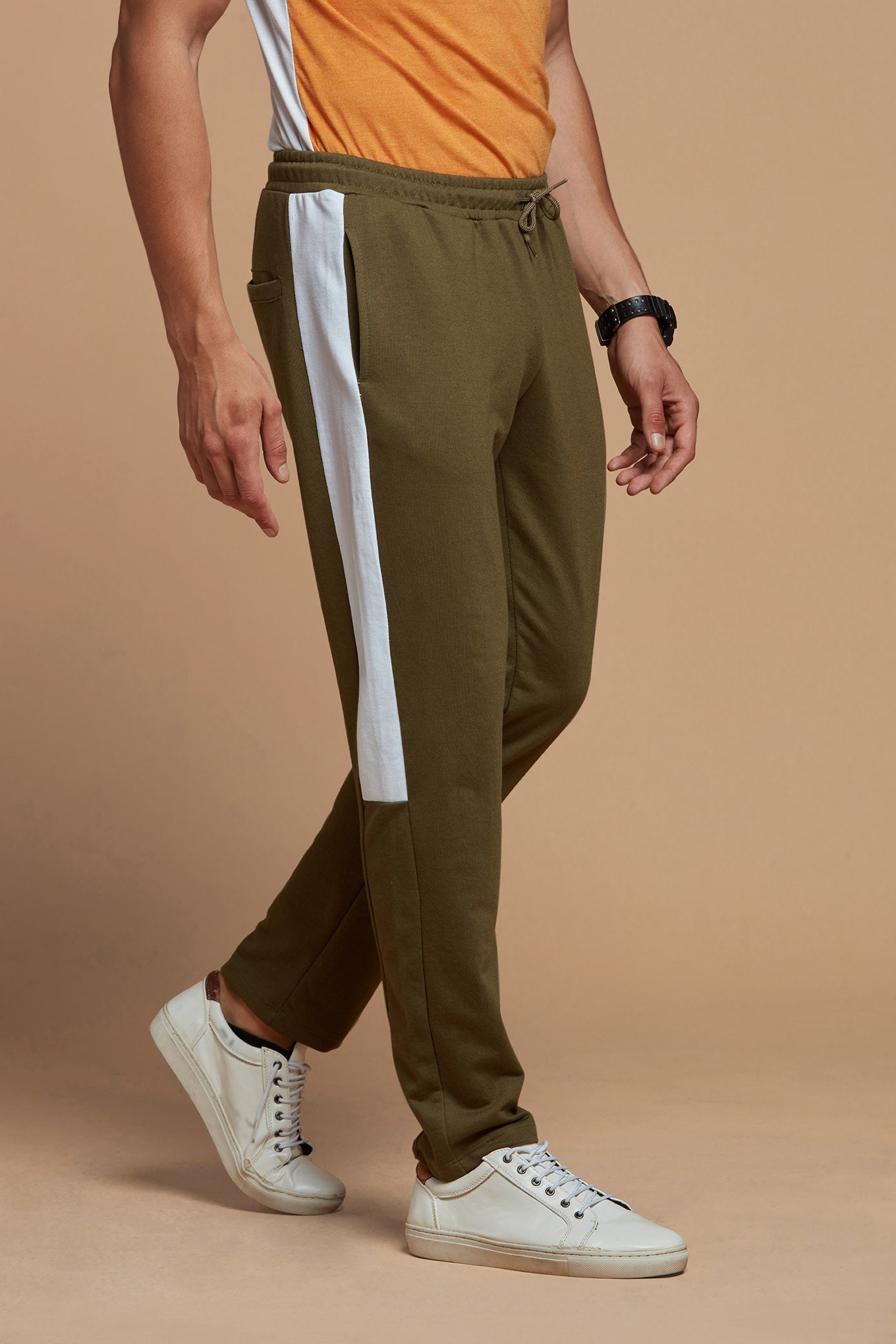 Men Joggers Olive Green