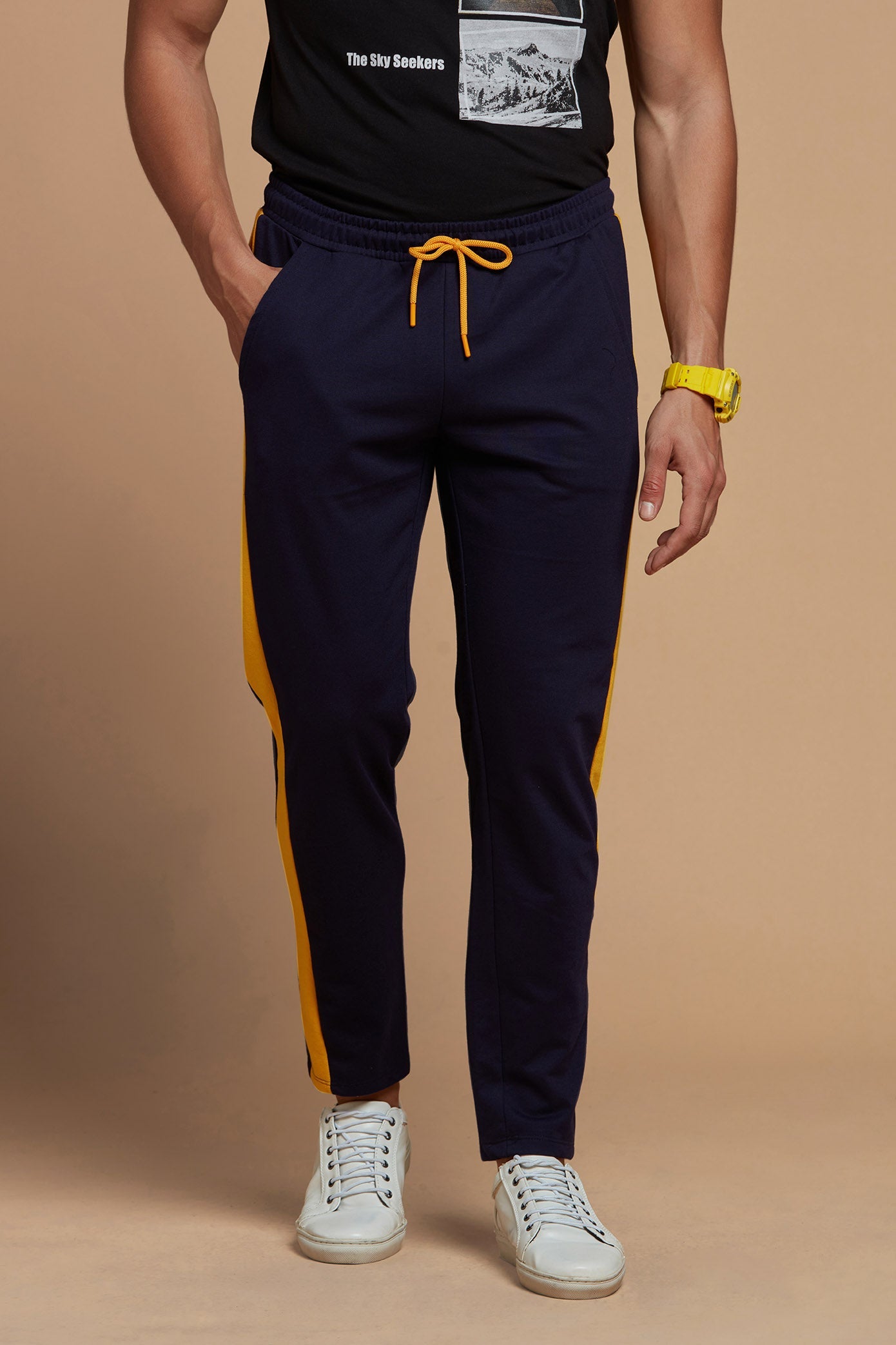 Yellow mens online joggers