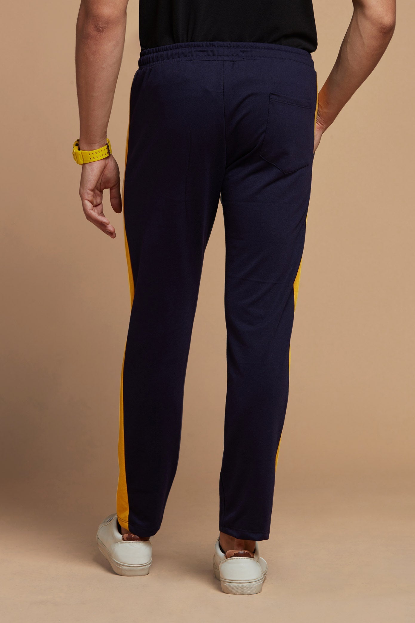 Blue And Yellow Shade Joggers for Men 