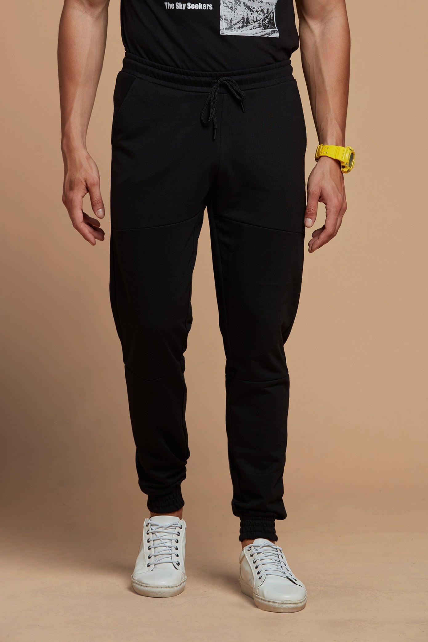 Men Joggers - Clean Bold Black