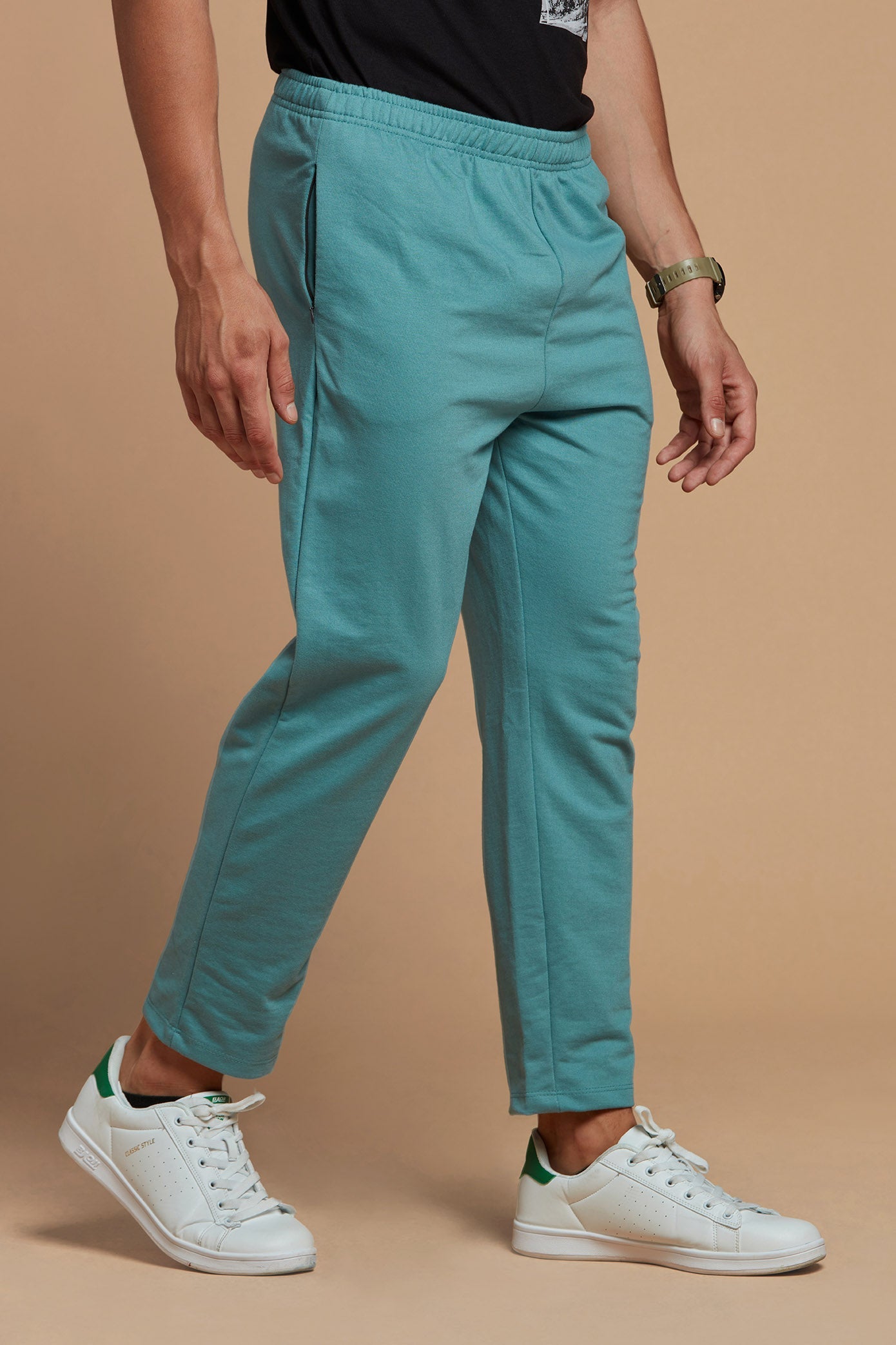 Blue Solid Track Pants 