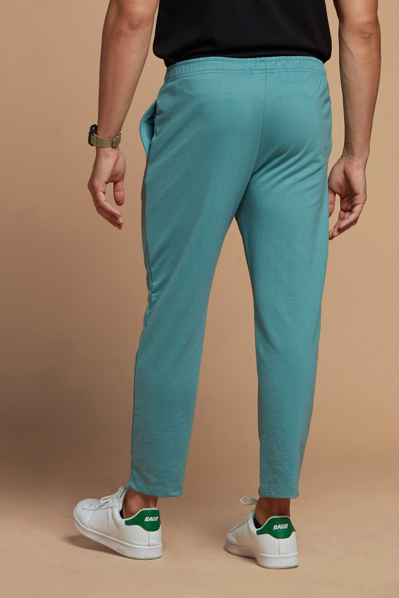 Blue Solid Track Pants With Comfort