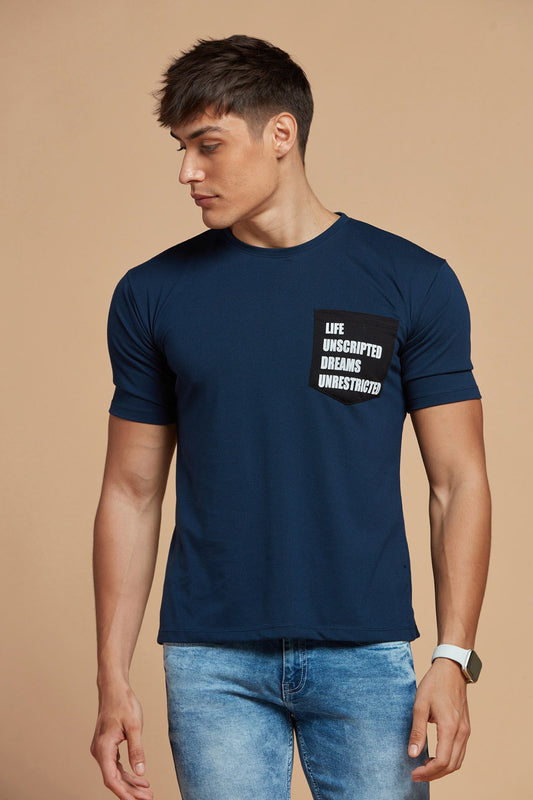 Men T-Shirt Chic Blue Tee