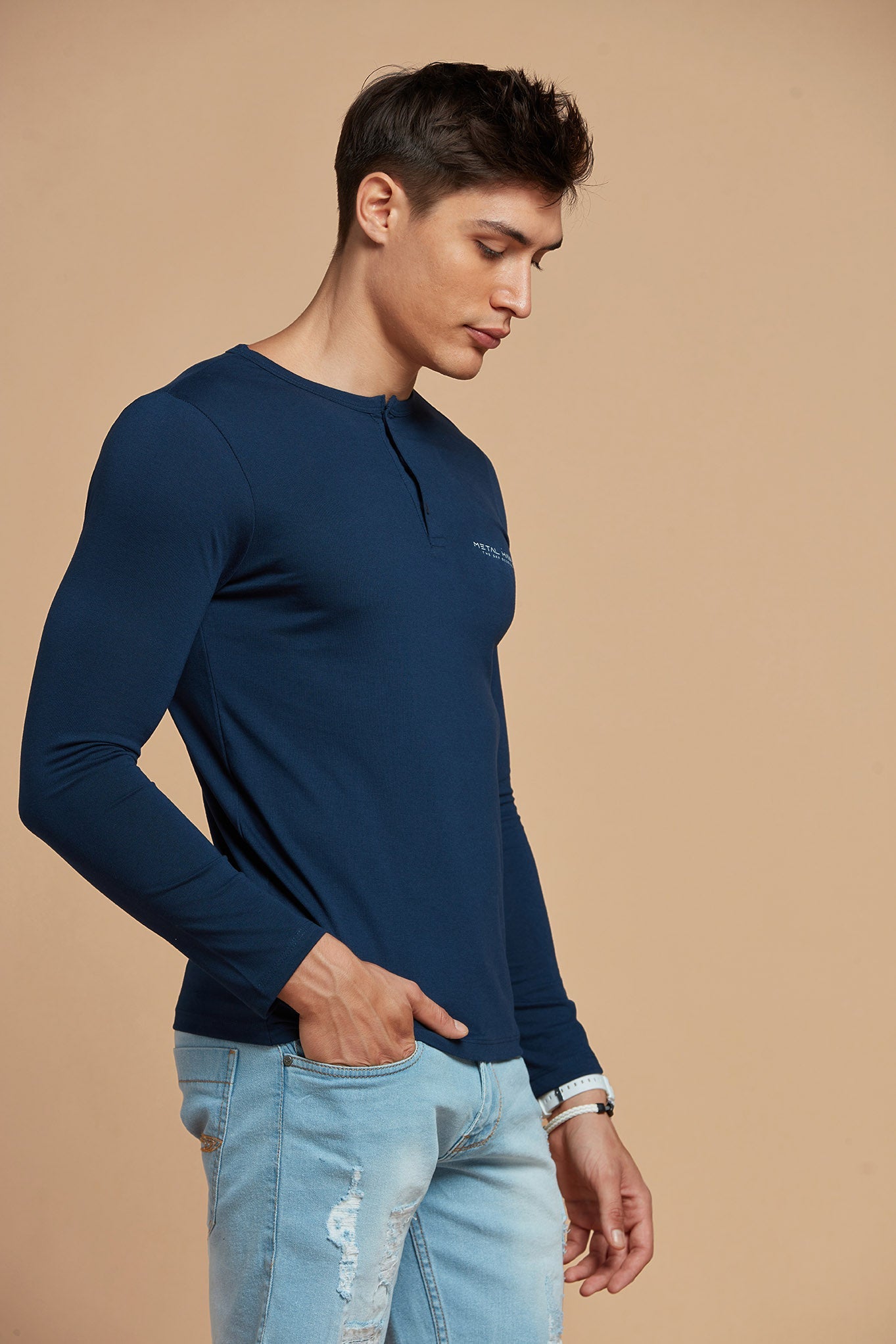 Navy Blue Round Neck T-shirt