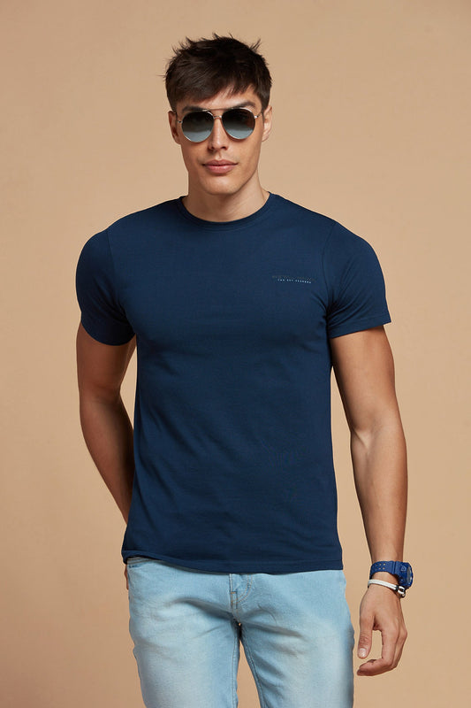 Men T-Shirt Dark Blue Tee
