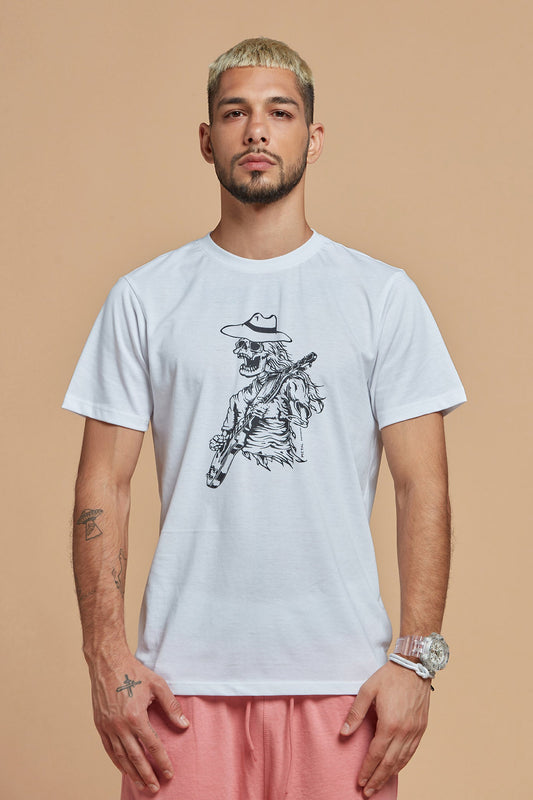 Men T-Shirts With Comfortable Style White