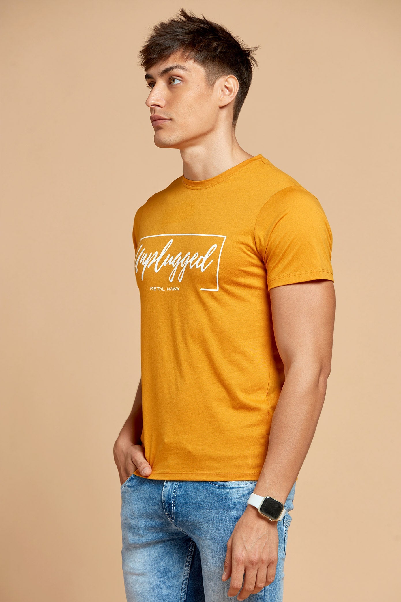 Men T-Shirt - Bright Lemon Yellow Tee