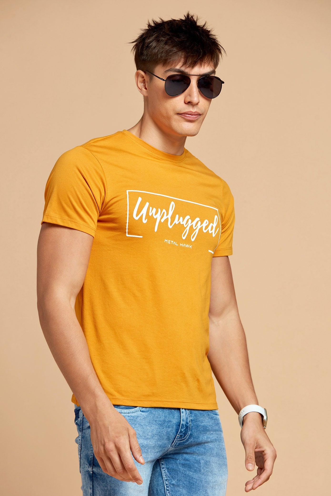 Men T-Shirt - Bright Lemon Yellow Tee