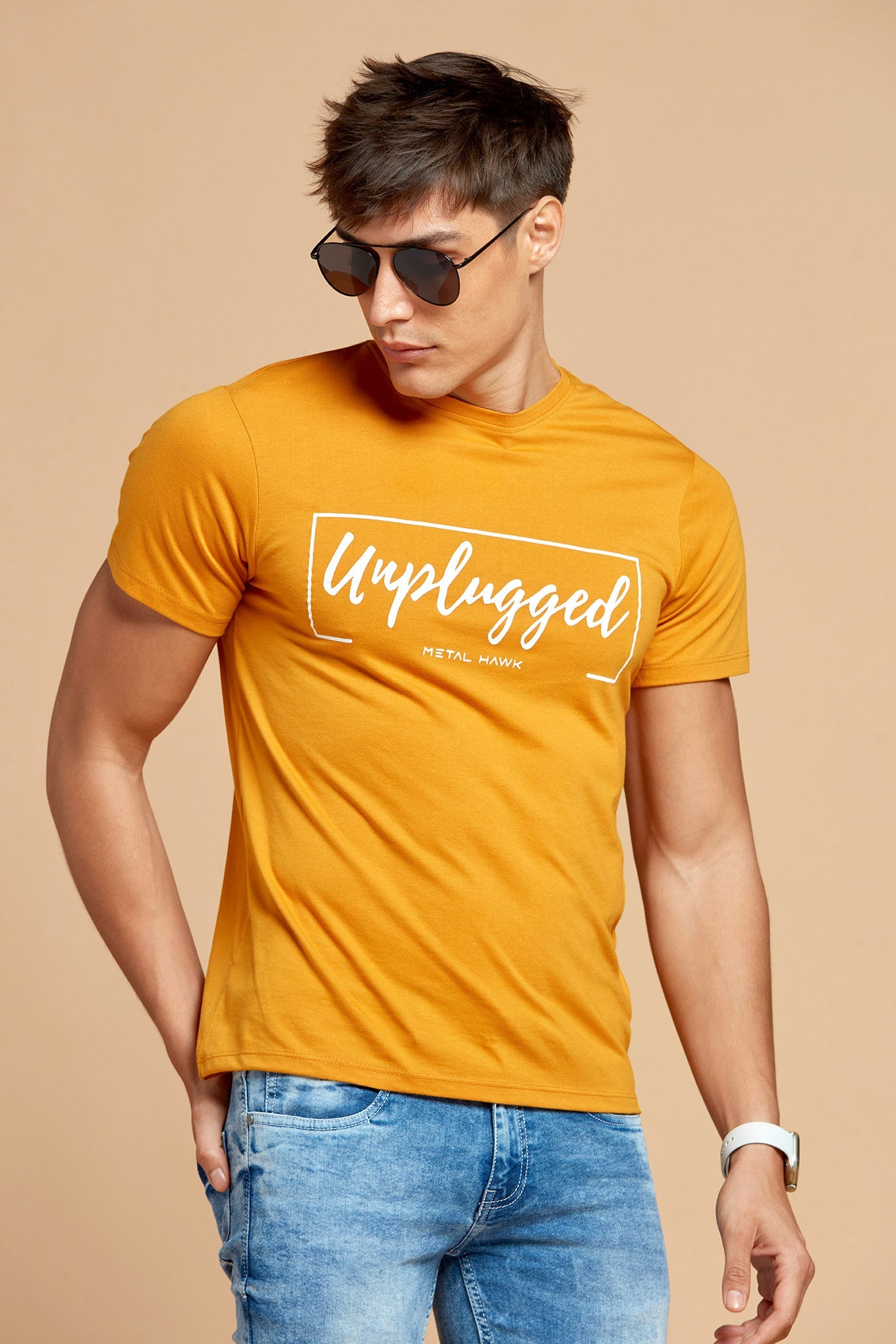 Men T-Shirt - Bright Lemon Yellow Tee