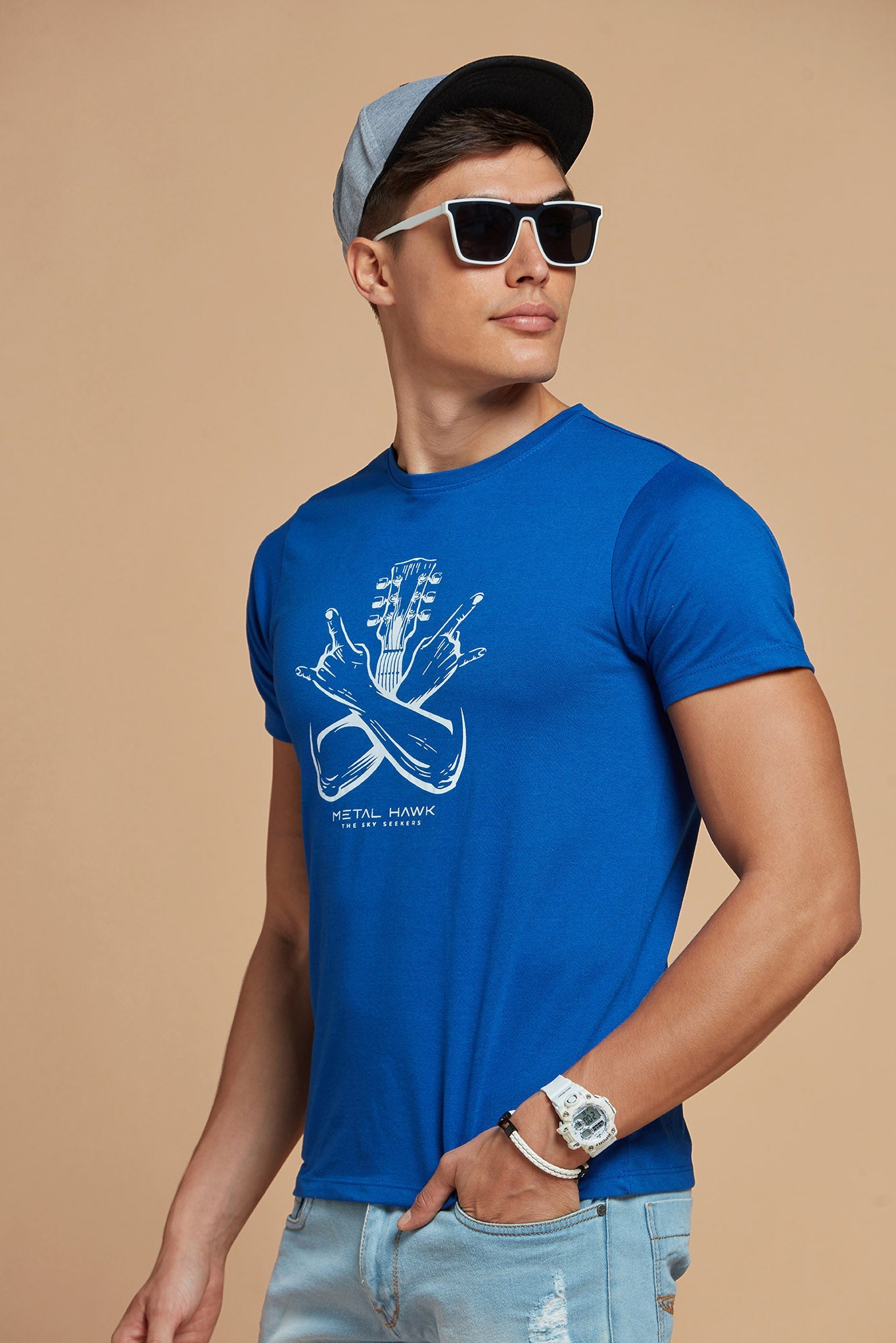 Blue Style T-shirt For Men