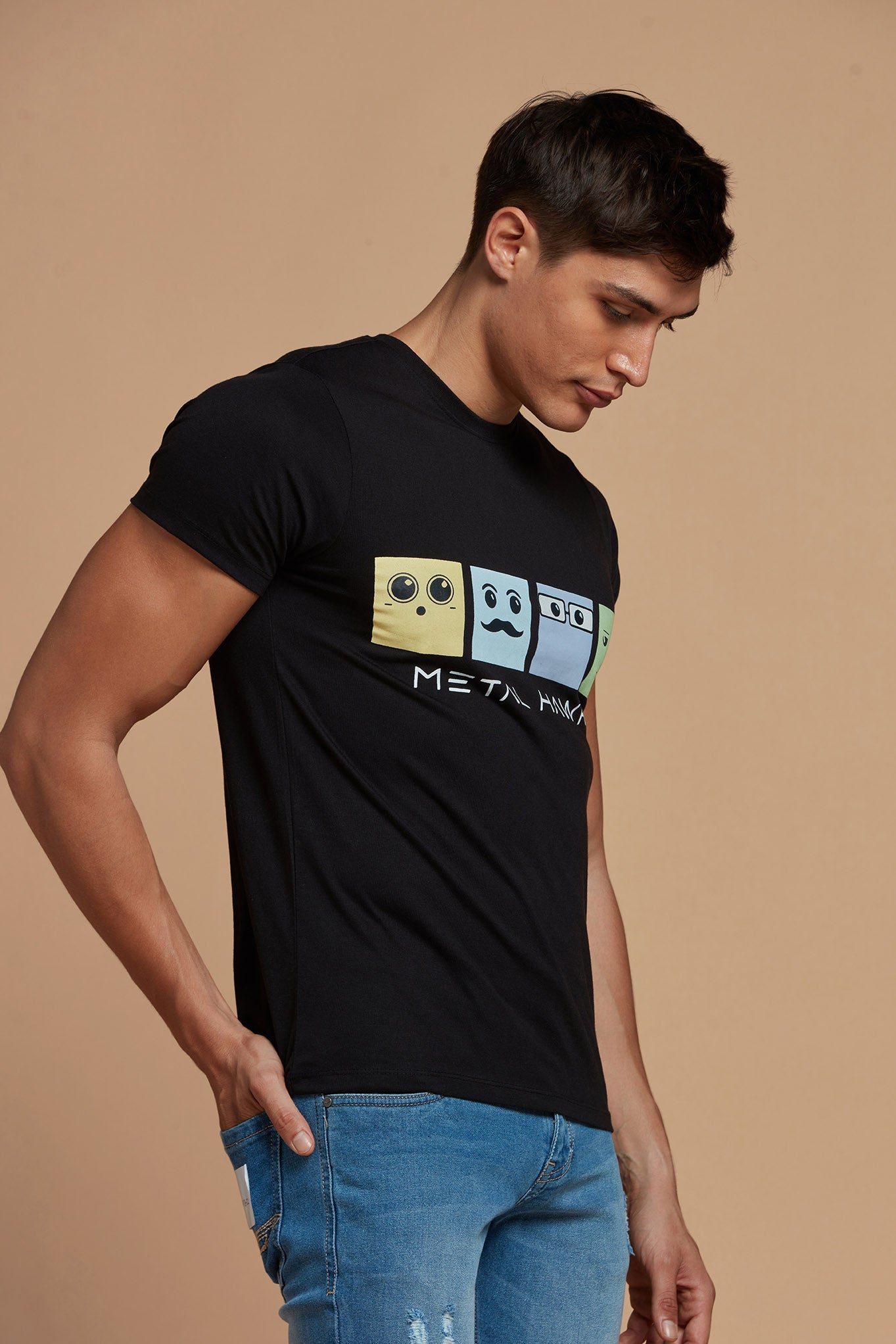 Men T-Shirts Super Cool Black Tee