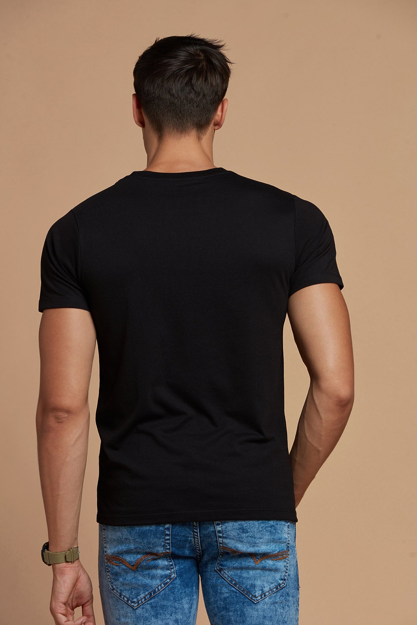 Men T-Shirt Black Tee