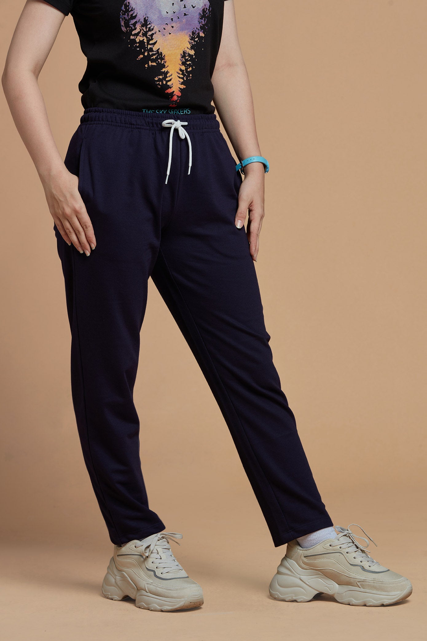 Navy Blue Easy Track Pants