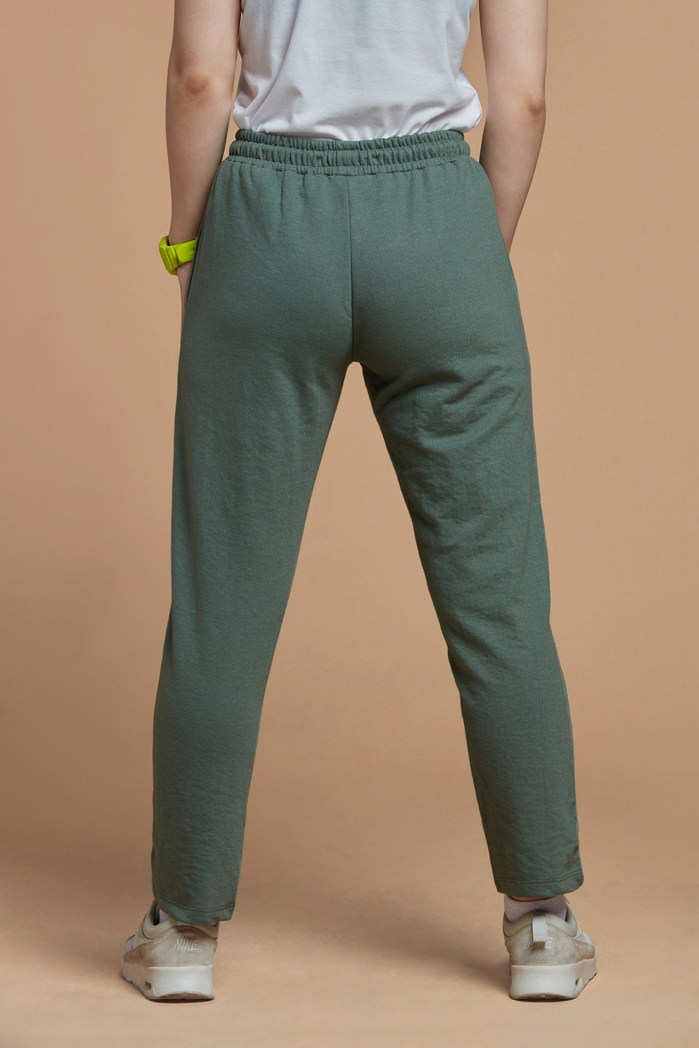 Olive Green Easy Track Pants for Women