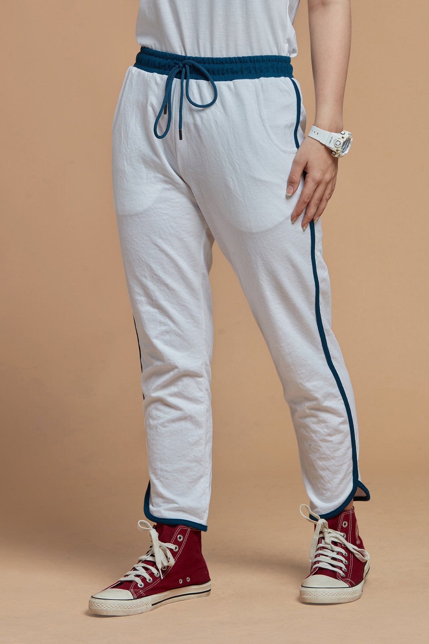 Women Joggers White 