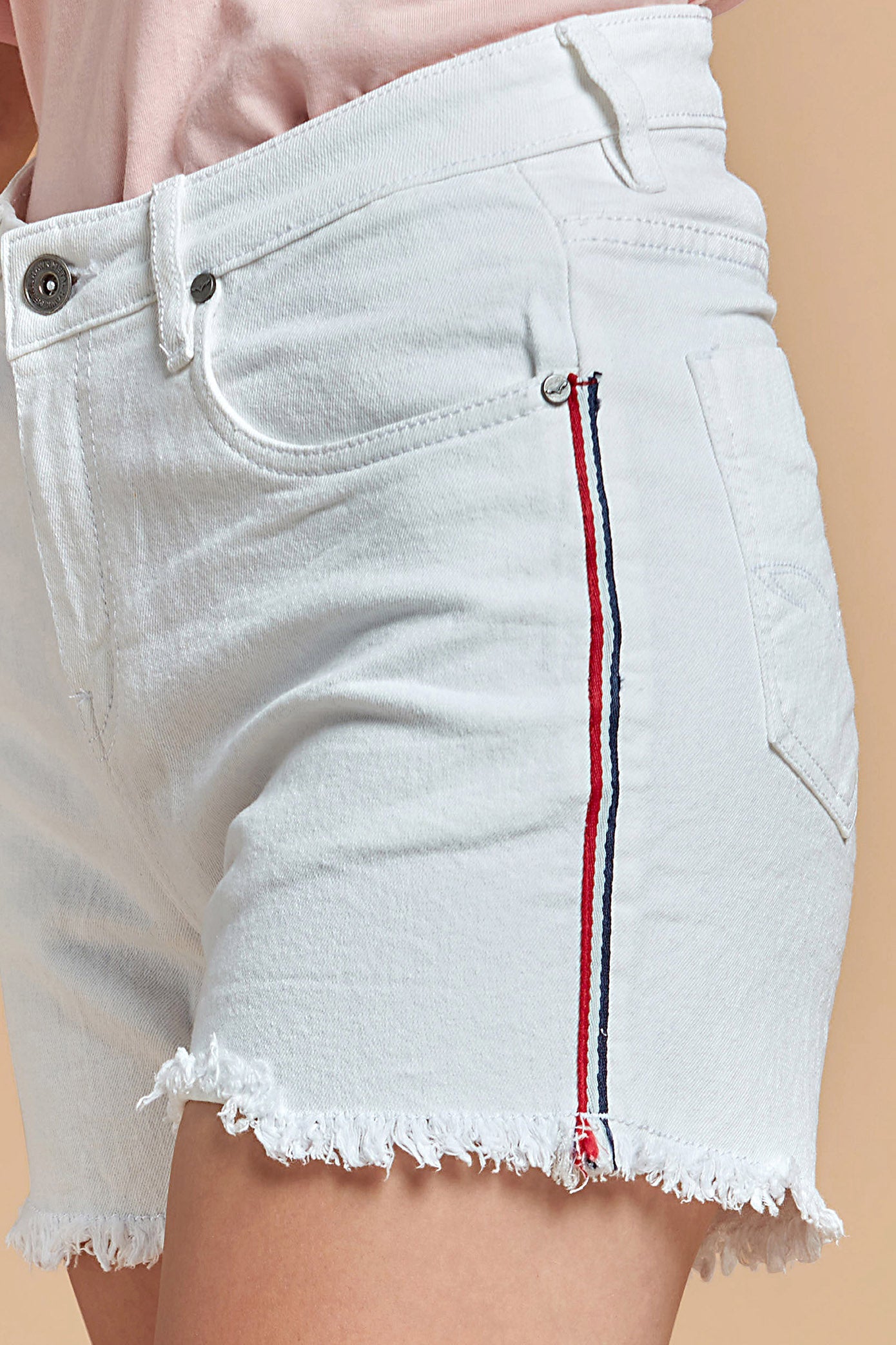 White Denim Shorts for Women