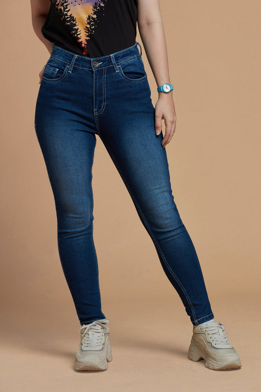 Women Denim Jeans Dark Blue