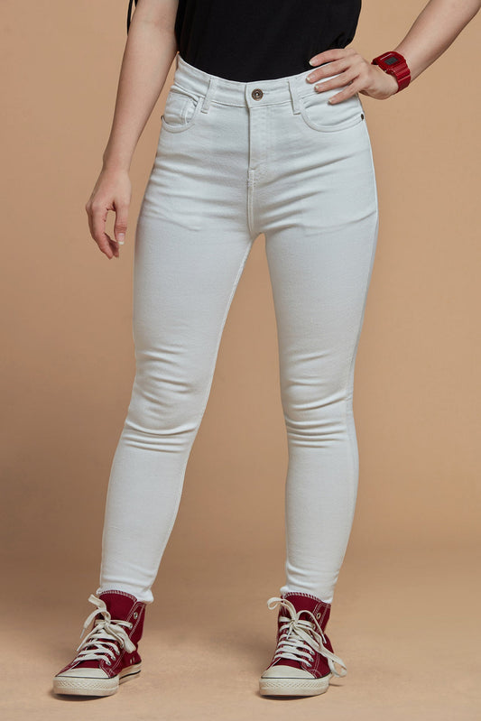 Women Denim Jeans Skinny Fit White