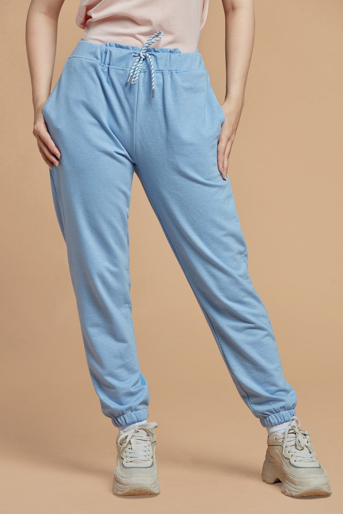 Women Joggers Light Blue Pants