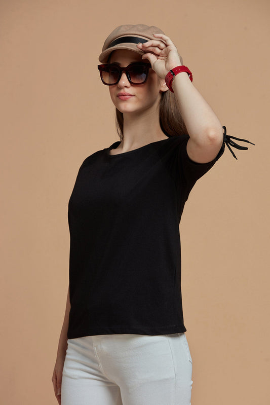 Women T-Shirt Easy Black