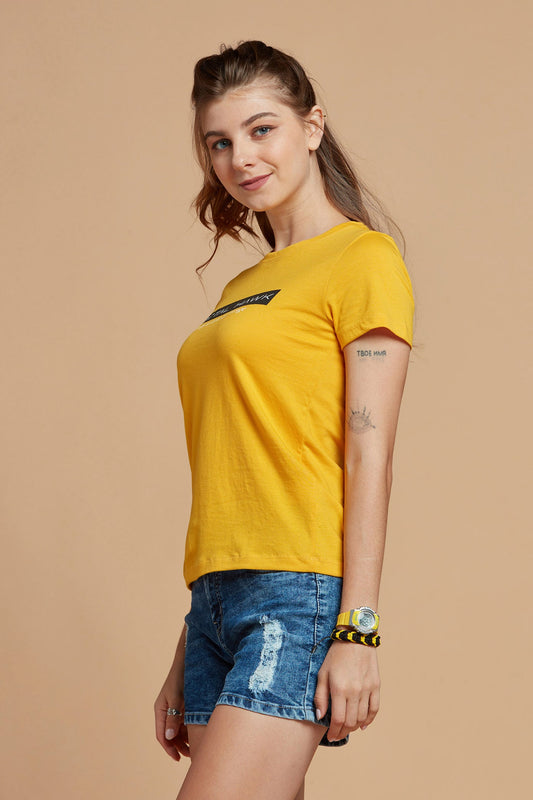 Women T-Shirt Yellow