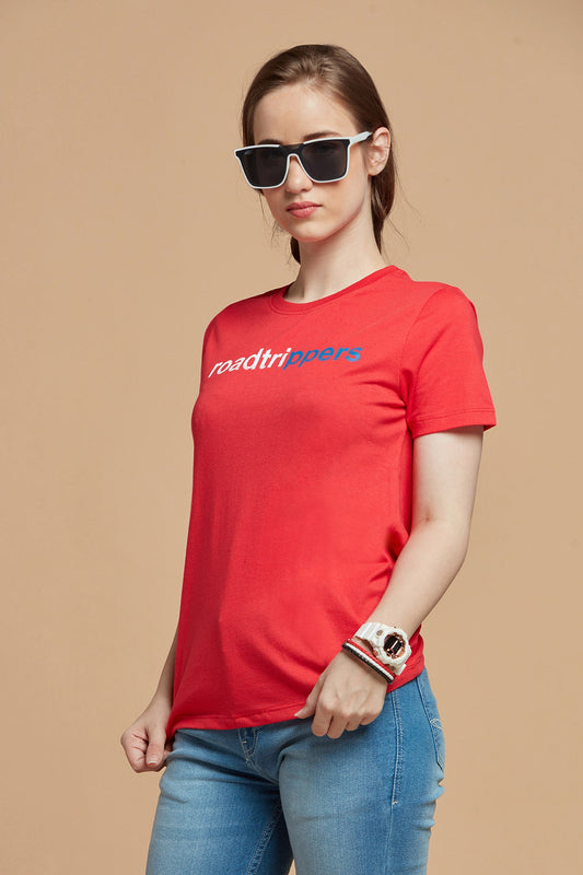 Women T-Shirt Bright And Bold Red