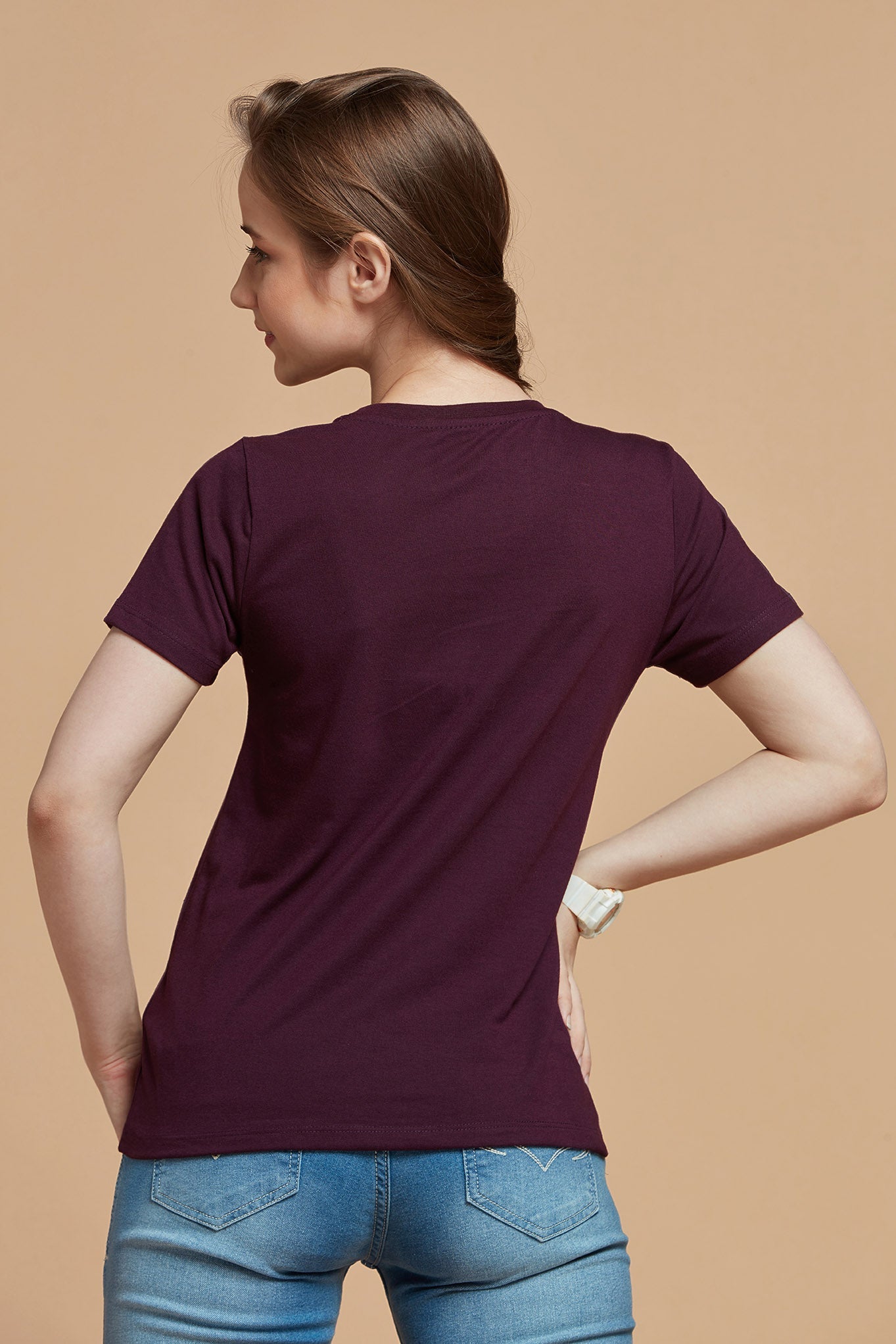 Plum Purple Tee for Women