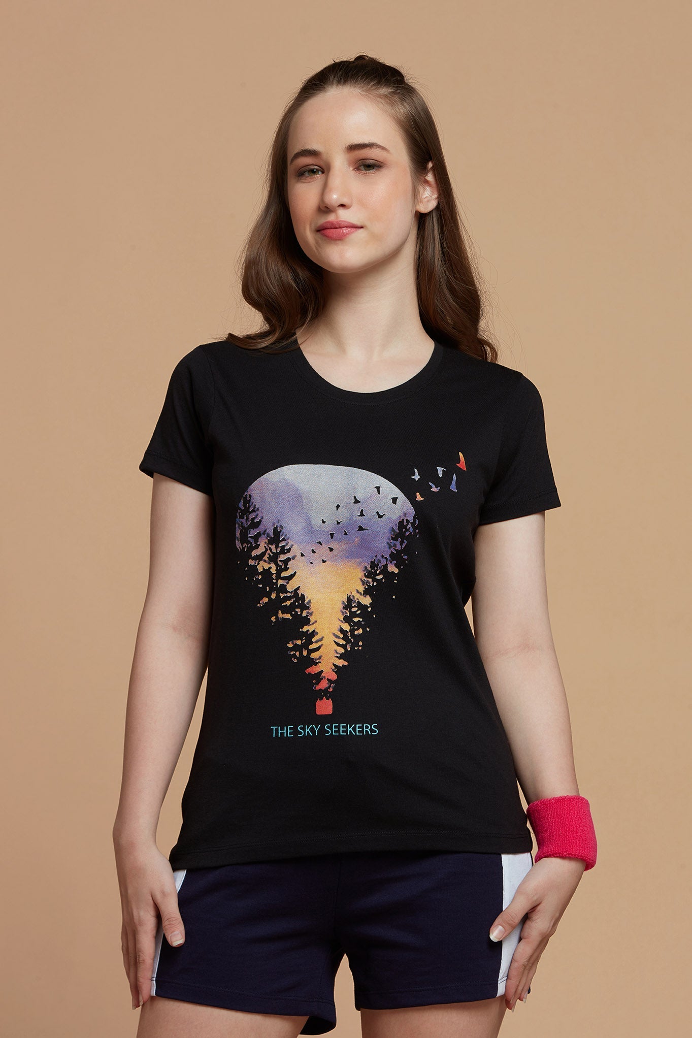 Women T-Shirts Dark Black