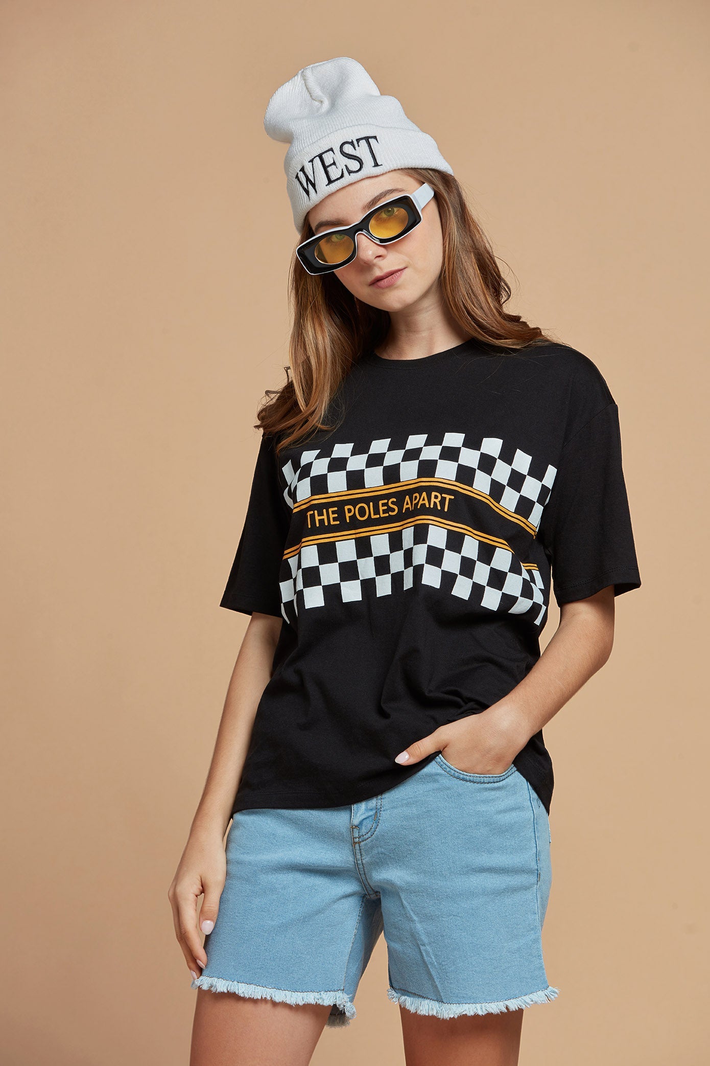 Checkered Black Tee