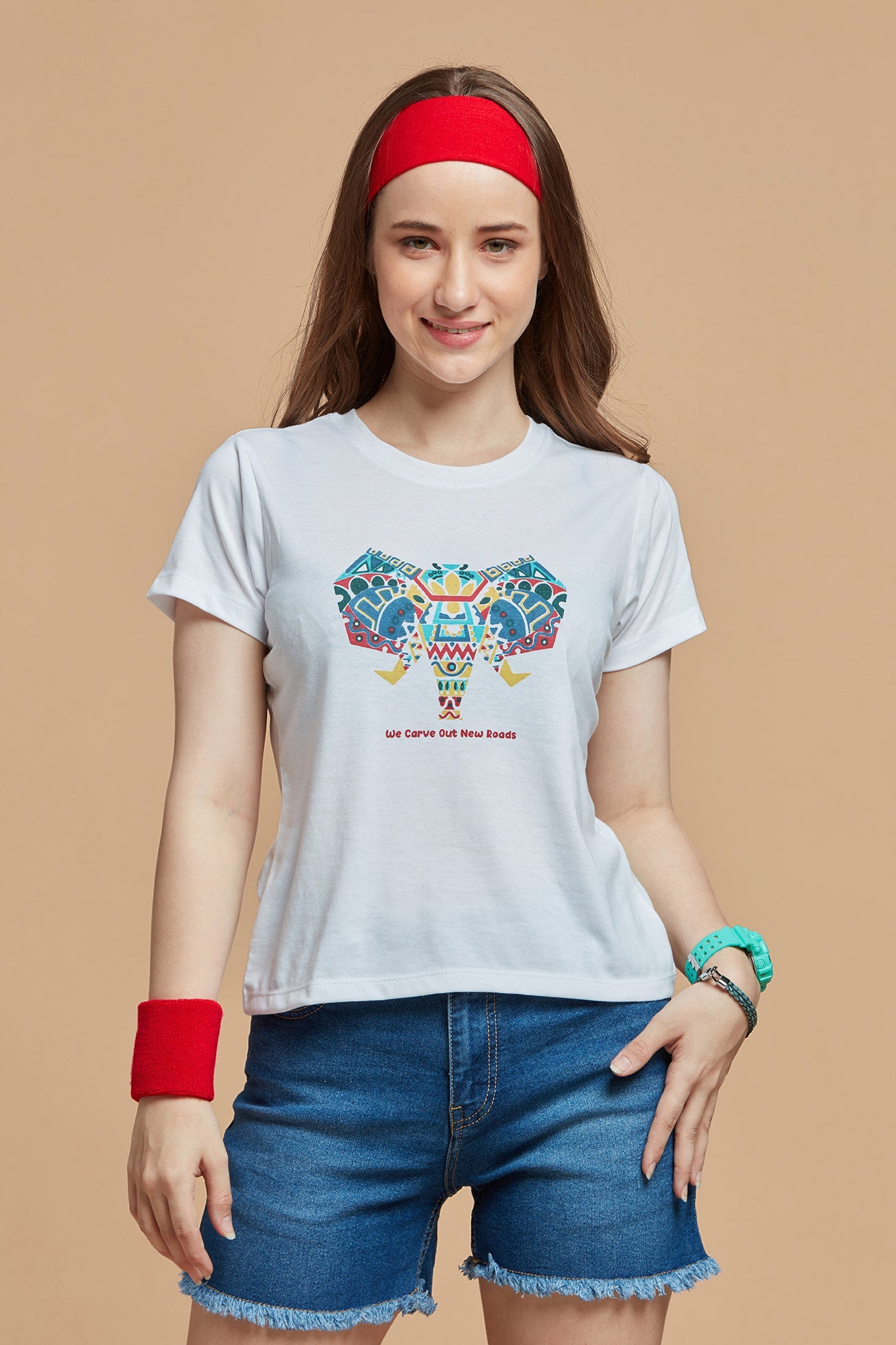 Women T-Shirt Classic White Round Neck Tee